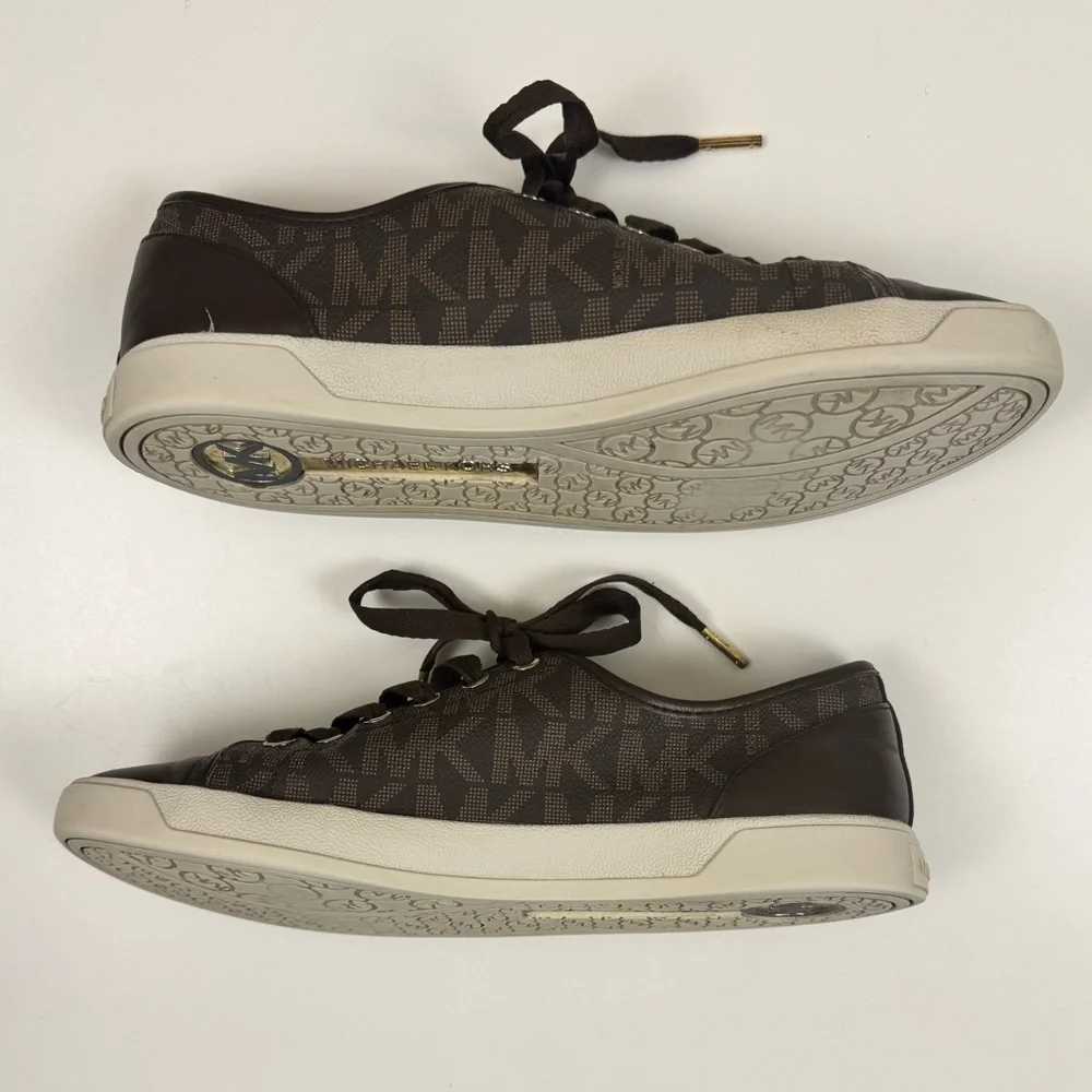 Michael Kors Signature Brown Low Top Sneakers